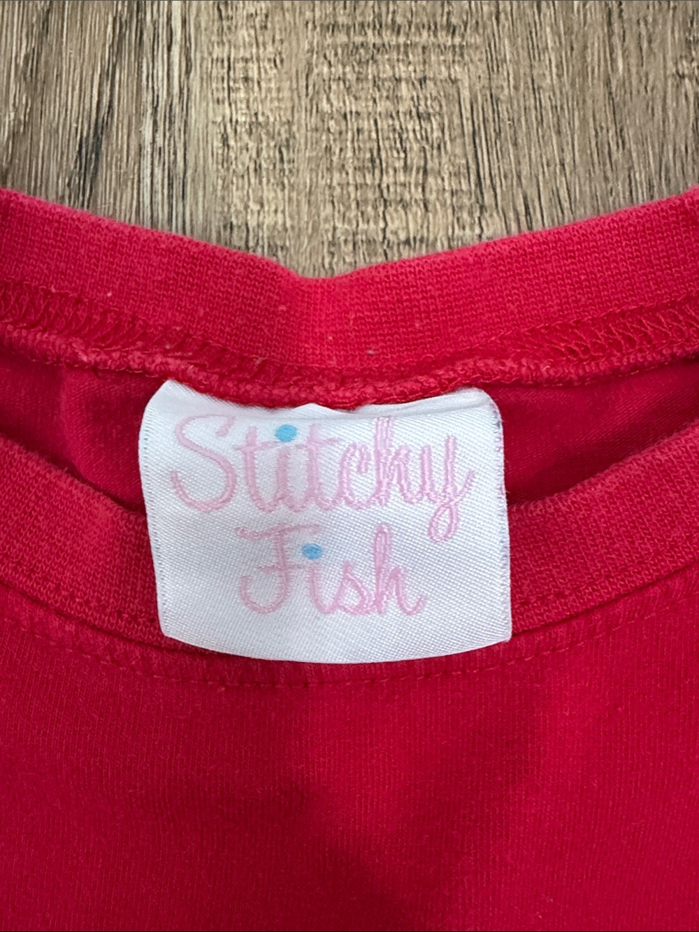 Stitchy Fish Boys Submarine Appliqué Shirt Red Size 3T - Picture 7 of 7